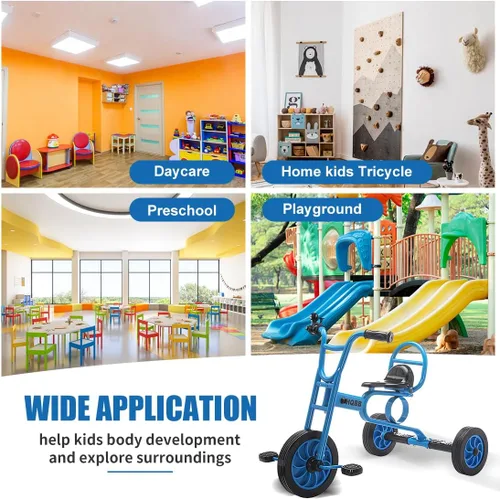 Miniatura 6 de Triciclo para niños a partir de 3 años, guardería preescolar, bicicleta de equilibrio para niños, triciclo para niños con campana y ruedas de goma