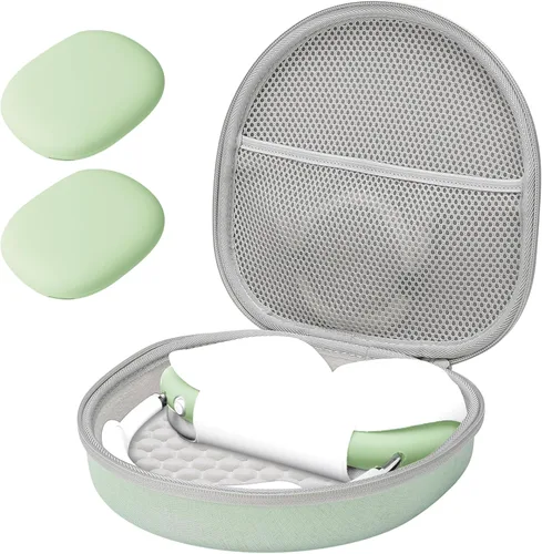 Miniatura 10 de ProCase Estuche Rígido para AirPods Max, Estuche de Viaje Portátil para Auriculares con Cubierta de Silicona para Almohadillas y Bolsillo de Malla