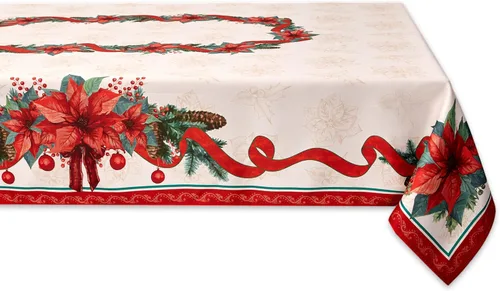Miniatura 10 de YiHomer Cinta de Pascua de tela estampada para Navidad, vacaciones de invierno, Navidad, camino de mesa, 14 x 72 pulgadas