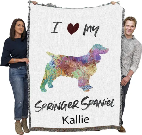 Miniatura 21 de Pure Country Weavers Manta con diseño de Springer Spaniel inglés "I Love My English Springer Spaniel", regalo para los amantes de los perros, manta