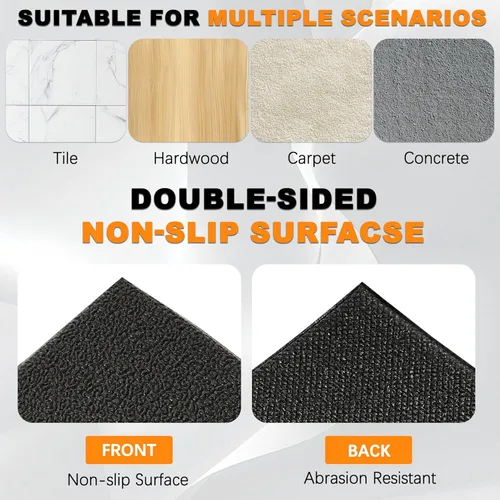 Miniatura 3 de Alfombrilla de correr Fitvids de 1/4" de espesor, alfombras antideslizantes para gimnasio, almohadilla de protección para el suelo, compatible