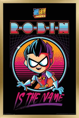 Miniatura 16 de Trends International DC Comics - Póster de pared de Teen Titans Go to The Movies-Robin, 14.725 x 22.375 pulgadas, versión enmarcada de madera