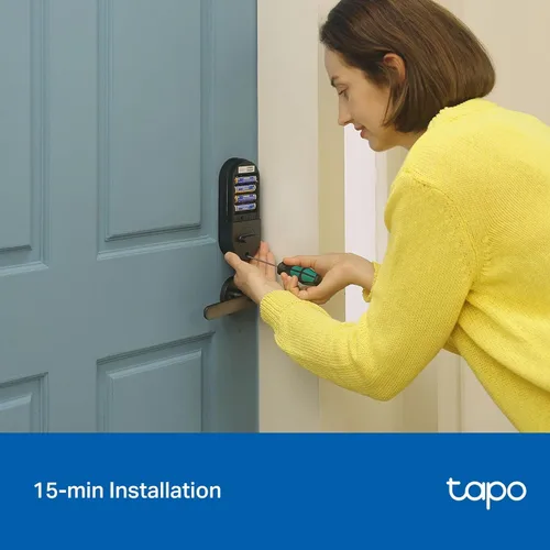 Miniatura 6 de Tapo - Cerradura inteligente de puerta con cerradura de perilla Wi-Fi - Reconocimiento de huellas dactilares, botones táctiles sin llave y monitoreo