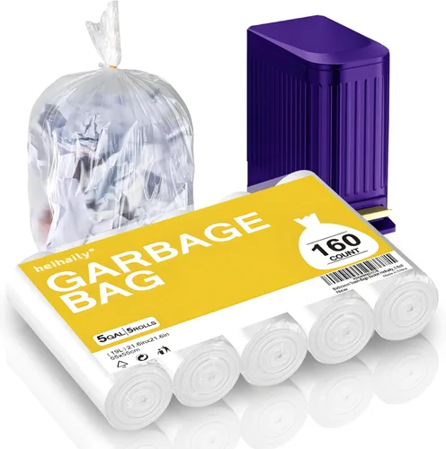 Miniatura 18 de Bolsas de basura pequeñas de 4 galones, bolsas de basura para baño, cocina, oficina, forros transparentes para cestas de basura para arena de gatos