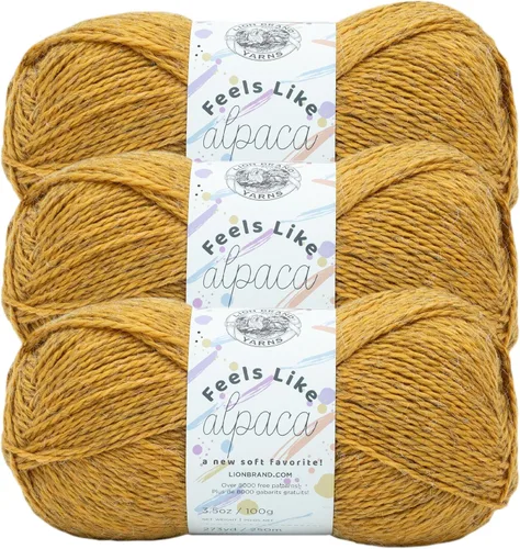 Miniatura 13 de Lion Brand Yarn Feels Like alpaca, hilo suave para tejer, borgoña, 1 paquete