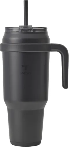 Miniatura 9 de Reduce Vaso de acero inoxidable de 50 onzas con asa, doble pared aislada al vacío, taza de viaje, tapa a prueba de sudor y popote reutilizable