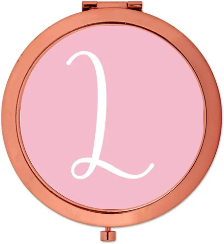 Miniatura 25 de Andaz Press Espejo compacto de oro rosa, regalo de boda de dama de honor, rosa rubor, paquete de 1, despedida de soltera, despedida de soltera, Maid