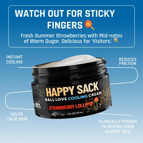 Miniatura 2 de Derm Dude Happy Sack Ball - Desodorante y crema cómoda para hombres, defensa del sudor, control de olores, desodorante e higiene sin aluminio