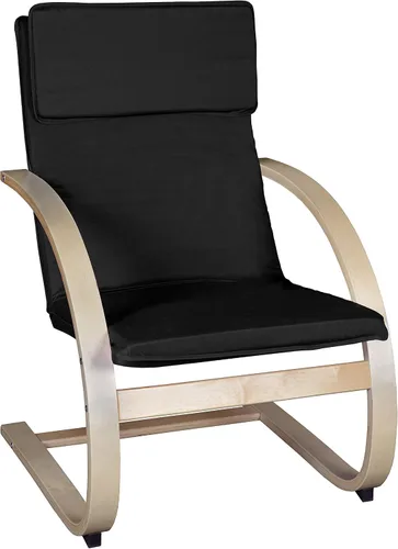 Miniatura 8 de Silla reclinable de madera curvada Niche Mia, de nogal moka/beige, Madera Metal