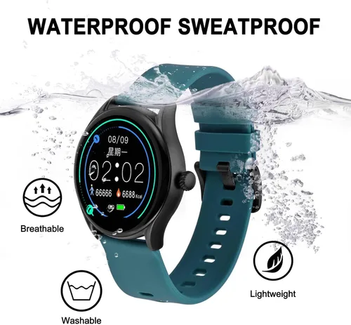 Miniatura 52 de BISONSTRAP Correas de reloj de silicona, correas de reloj delgadas con liberación rápida, 0.787 in, negro con hebilla negra