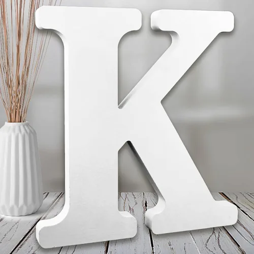 Miniatura 15 de AOCEAN MAGA Letras de madera blanca de 8 pulgadas, letras de madera sin terminar para pared, letras decorativas de pie en rodajas, decoración
