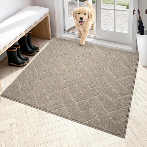 Miniatura 82 de PURRUGS Alfombra de fácil cuidado de 6 x 9 pies, antideslizante, lavable a máquina, tapete para puerta de perro, resistente a las manchas