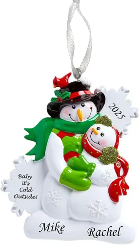 Adorno de Navidad Personalizado para Parejas 2025 – Regalo Personalizado para Parejas, Recién Casados, Parejas Casadas y Comprometidas – Decoración