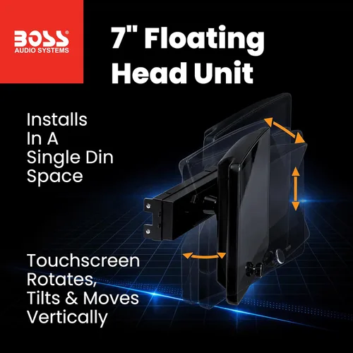 Miniatura 3 de BOSS Audio Systems BVCP9700A-FL Estéreo de automóvil DIN inalámbrico Apple CarPlay, Android Auto, pantalla táctil de 7 pulgadas, Bluetooth, receptor