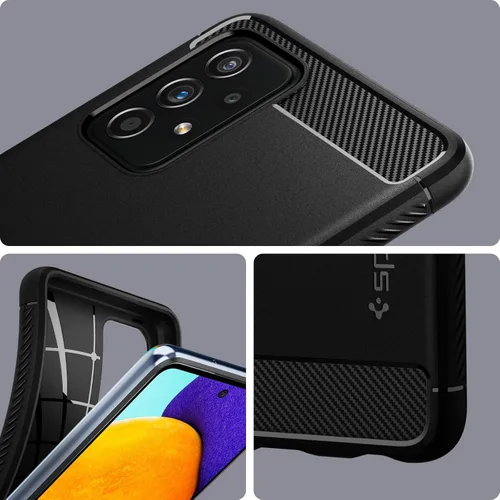 Miniatura 5 de Spigen Funda para Galaxy A52 5G, blindaje resistente [protección de grado militar] - negro mate