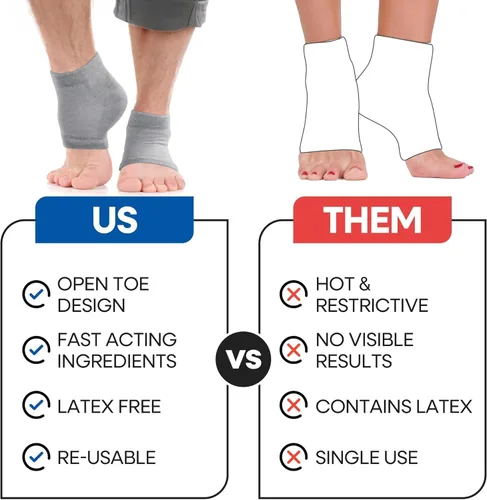 Miniatura 8 de Calcetines hidratantes para hombres y mujeres Tratamiento de talón agrietado con aloe vera Removedor de callos en los pies Calcetines de aloe
