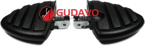 Miniatura 16 de Piernas delanteras o traseras de aluminio para motocicleta, pedal negro con soportes para Victory All Hammer (delantero (para piloto), estilo: 2
