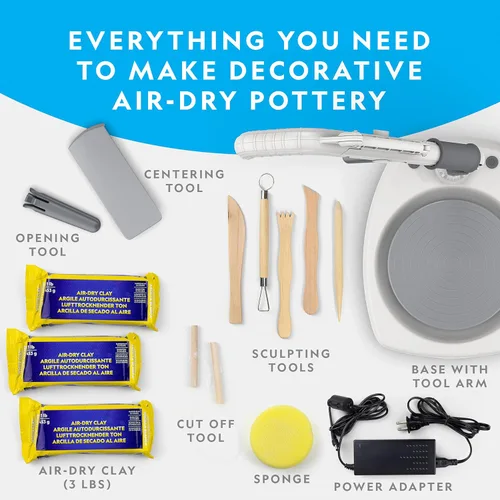 Miniatura 6 de NATIONAL GEOGRAPHIC Hobby - Kit de rueda de cerámica de velocidad variable de 8 pulgadas para adultos y adolescentes con innovadora herramienta