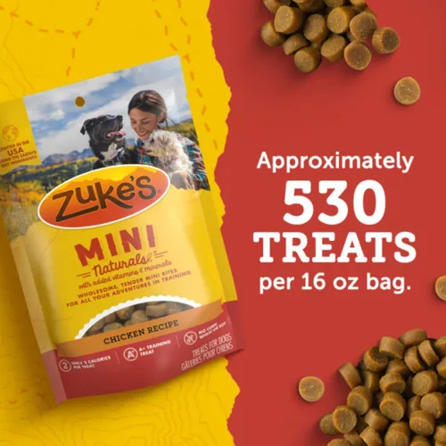 Miniatura 7 de Zuke's Mini Naturals Premios para entrenamiento de perros, suaves y masticables, con receta de pollo