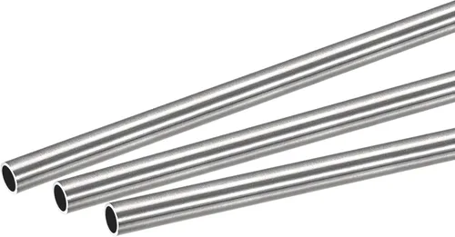 Miniatura 32 de uxcell Tubo redondo de acero inoxidable 304 0.197 in OD 0.024 in espesor de pared 9.843 in longitud 3 piezas