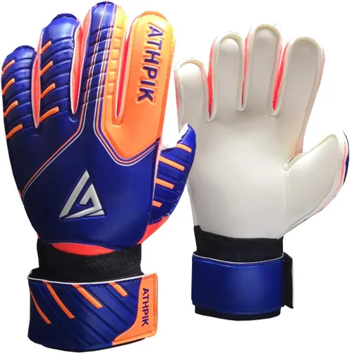 Guantes de portero para jóvenes y adultos | Guantes de fútbol de látex antideslizantes con prevención de hiperextensión de dedo y soporte de muñeca