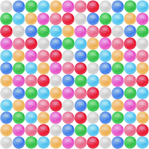 Miniatura 9 de 84 bolas inflables con purpurina para recuerdos de fiesta de niños, 6 colores, bolas de rebote de goma a granel de 1.772 pulgadas (1.772 in), bolas