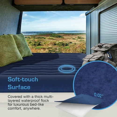 Miniatura 6 de Active Era Colchón de aire individual de 21 pulgadas con bomba integrada y almohada elevada, resistente a pinchazos, cama inflable impermeable