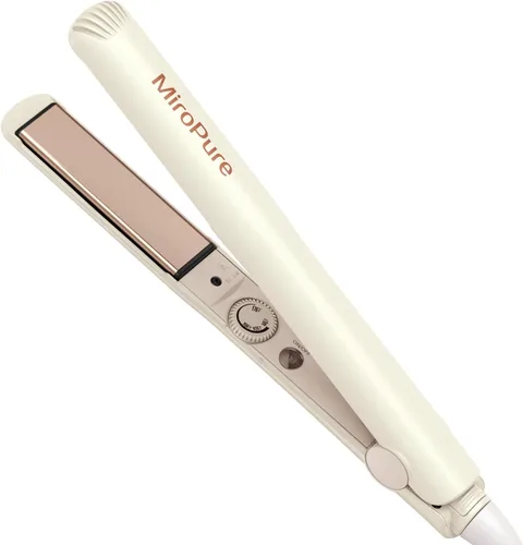 MiroPure Plancha de 1 pulgada, Alisador de pelo con calentamiento rápido de 30S y apagado automático de 60 minutos, Alisador y rizador de pelo 2 en