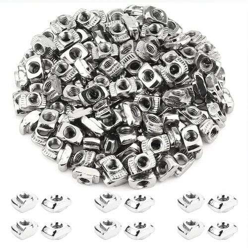 Miniatura 9 de HELIFOUNER 240 piezas de tuercas T de la serie 2020, kit surtido de tuercas de ranura M3 M4 M5 T