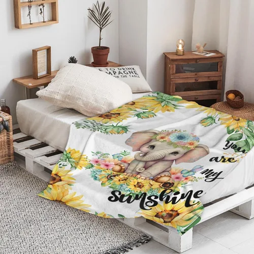 Miniatura 5 de Manta de bebé personalizada con nombre, manta personalizada con nombre de elefante, regalos para recién nacidos, mantas súper suaves para cama