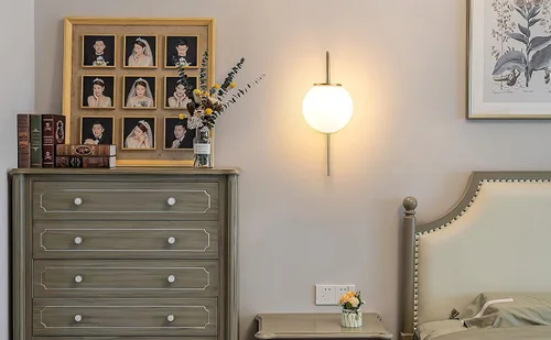 Miniatura 7 de Juego de 2 apliques de pared LED que funcionan con pilas, pantalla de cristal moderna con globo con control remoto, regulable, no cableado, fácil