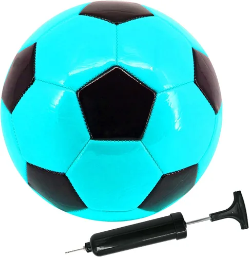 Miniatura 9 de Balón de fútbol tamaño 3, 4, 5, para niños, jóvenes, adultos, para divertirse, de cuero resistente al desgaste, viene con inflador, práctica