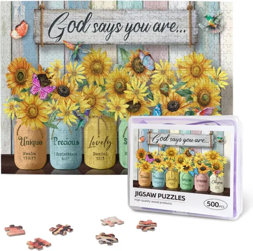 Miniatura 14 de Rompecabezas de 500 piezas para mujeres afronegras para adultos, Biblia América, mujer africana, fiesta, arte y baile, citas inspiradoras