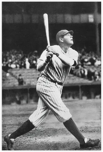 LVTFCO Póster de Babe Ruth para niños, para dormitorio, béisbol, deportes, citas, papel firmado, arte de pared, estilo sin marco, 12 x 18 pulgadas