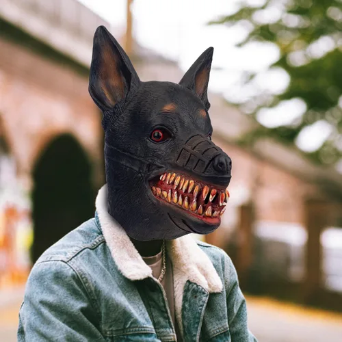 Miniatura 2 de Máscara de perro para adultos, máscara de látex natural para Halloween, cosplay y fiestas de disfraces