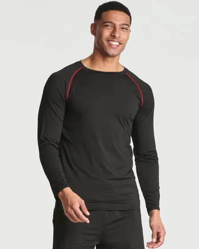 Miniatura 2 de Real Essentials Paquete de 4 camiseta de compresión de manga larga para hombre para clima frío (disponible en tallas grandes y altas)