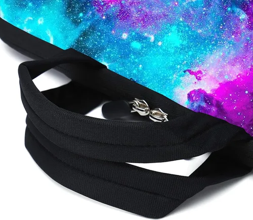 Miniatura 6 de Funda para laptop de 15.6 pulgadas, estuche para chromebook, correa de hombro ajustable con asa, bolsillo para accesorios (Galaxias azules)