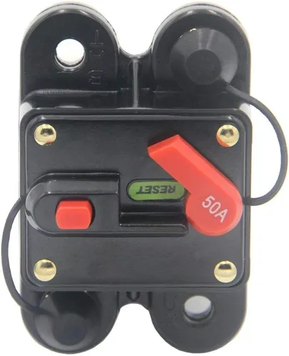 Miniatura 2 de Disyuntor de 50 amperios 50A-300A con reinicio manual para el hogar, soporte de fusibles del sistema solar para protección de audio y amplificadores