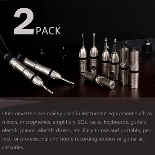 Miniatura 7 de 1/4"/6.35MM Mono/TS macho a XLR hembra adaptador de audio Accesorios de guitarra (D1050)