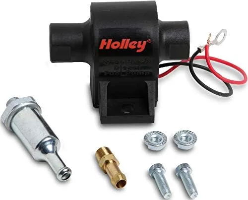 Nueva bomba de combustible eléctrica HOLLEY 32 GPH MITE MITE NEGRO, APLICACIONES CARBURADAS DE CALLE, 4-7 PSI, MANGUERA STREET.3125 pulgadas,
