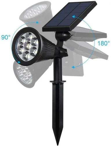 Miniatura 2 de Luces solares de color para exteriores, impermeables, 7 LED que cambian de color, focos solares para patio, jardín, patio, césped, 2 fotos