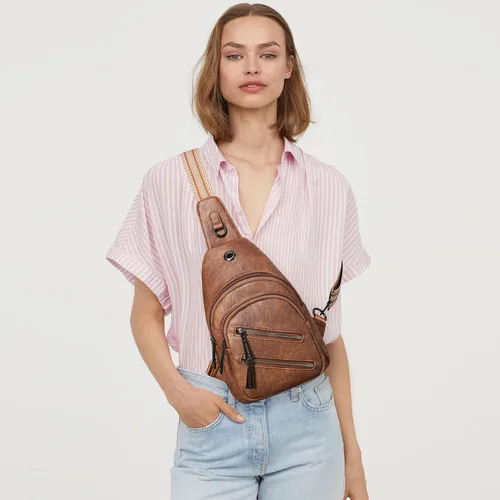 Miniatura 2 de Bolso bandolera de 7L para mujeres y hombres, bolsas de pecho cruzadas, mochila pequeña, riñonera, bolsa de viaje para el hombro