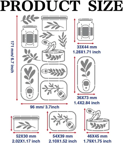 Miniatura 2 de MAYJOYDIY Can Plant - Plantilla de metal para diario, marcapáginas, plantillas de metal de 4 x 7 pulgadas, plantilla de dibujo de acero inoxidable