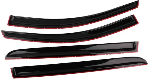Miniatura 4 de Visera de ventana compatible con Honda Odyssey 2005-2007, cubierta protectora de sol y lluvia de acrílico negro estilo delgado de IKON MOTORSPORTS