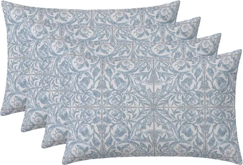 Miniatura 28 de RSH DECOR: Sunbrella - Juego de 4 almohadas lumbares, 20 x 12 pulgadas, tela de rendimiento resistente al agua y a la decoloración, fundas