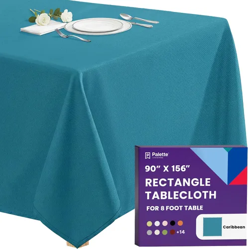 Miniatura 40 de Gee Di Moda - Mantel rectangular de 60 x 84 pulgadas – Mantel rectangular de poliéster lavable para mesa de 5 pies