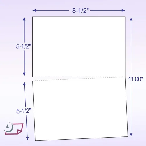 Miniatura 2 de NextDayLabels - Cartulina perforada blanca de tamaño carta, 75 libras (7.16 oz/m²), 2 por página, las tarjetas miden 8.5 x 5.5 pulgadas, compatible