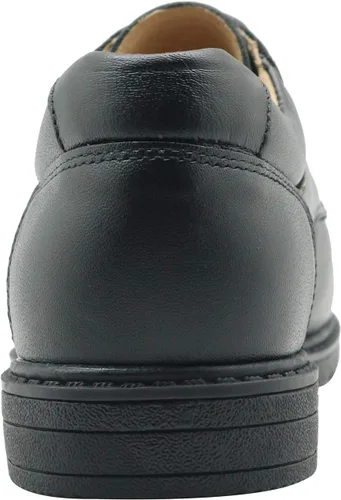 Miniatura 5 de AHANNIE - Zapatos de vestir clásicos de piel para niños con cordones negros para niños (niño pequeñoniño grande)