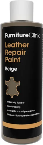 Furniture Clinic Pintura y tinte para reparación de cuero, colorante autosellante para una reparación rápida y fácil del cuero, adecuado para sofás