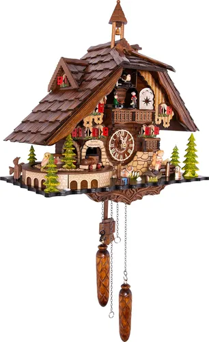 Miniatura 4 de Cuckoo Palace Reloj Cuco Deer Park Mill Station Chalet-Style 13.0 in Cuarzo Movimiento